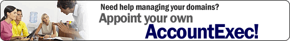 Get help managing your domains with AccountExec!