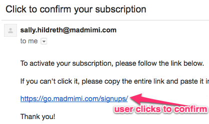double opt in example Here's an example of a GoDaddy Email Marketing Double opt in Confirmation link