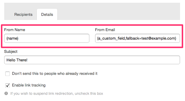 here's an example of a personalization, or mail merge tag to personalise the